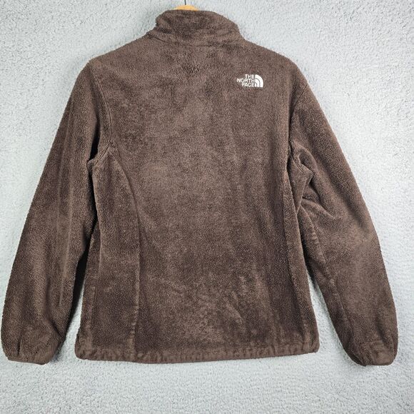 North Face Osito Brown Plush Fleece Jacket Full Zip Soft Teddy Cozy Women Large - Picture 2 of 13
